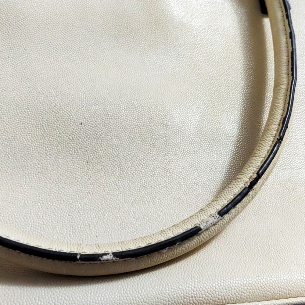 Anne Klein Cream Shimmer Down Large Satchel - Picture 10 of 10